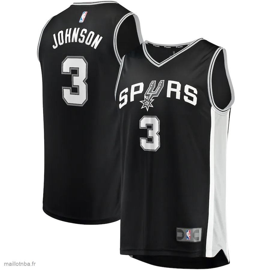 Maillot San Antonio Spurs Keldon Johnson Fanatics Branded Black Fast Break Replica Jersey - Icon Edition